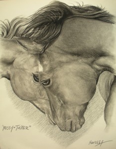 "Missy & Tucker" Pet Portraits In Charcoal